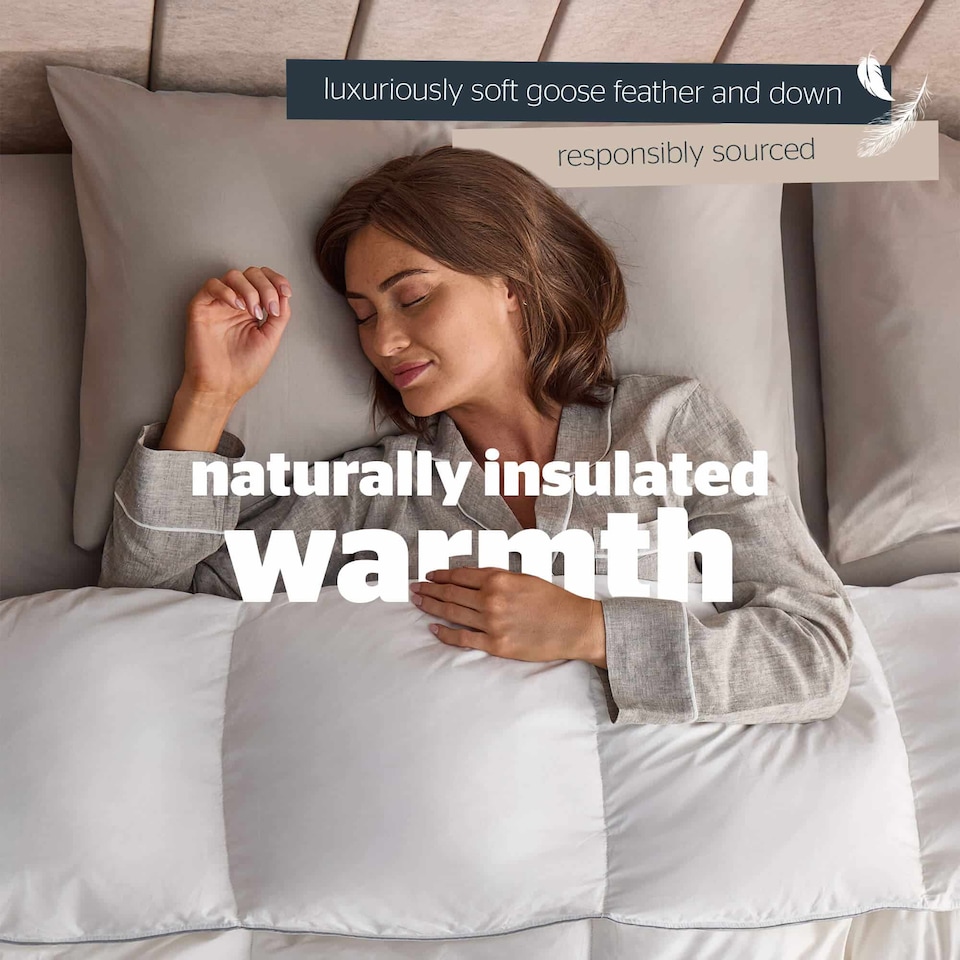 image 1 of Silentnight Goose Feather and Down 10.5 Tog Duvet | White | SuperKing