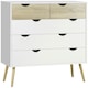 image 1 of HOMCOM Chest of Drawers, 5 Drawer Storage Cabinet Unit Bedroom Living Room