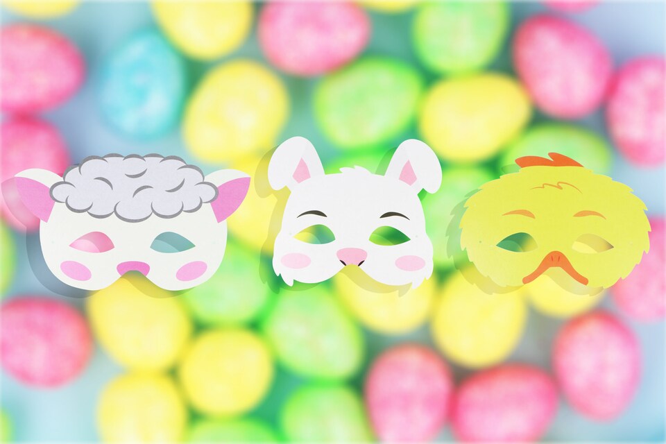 image 1 of Pack of 12 Easter Paper Masks