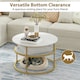 image 4 of COSTWAY Lift Top Coffee Table with Side Shelves White