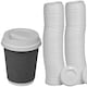 image 1 of Plastic Sip Through Lids For 8oz Hot Drink Cups White - Lids Only | White | White | One Size | 500