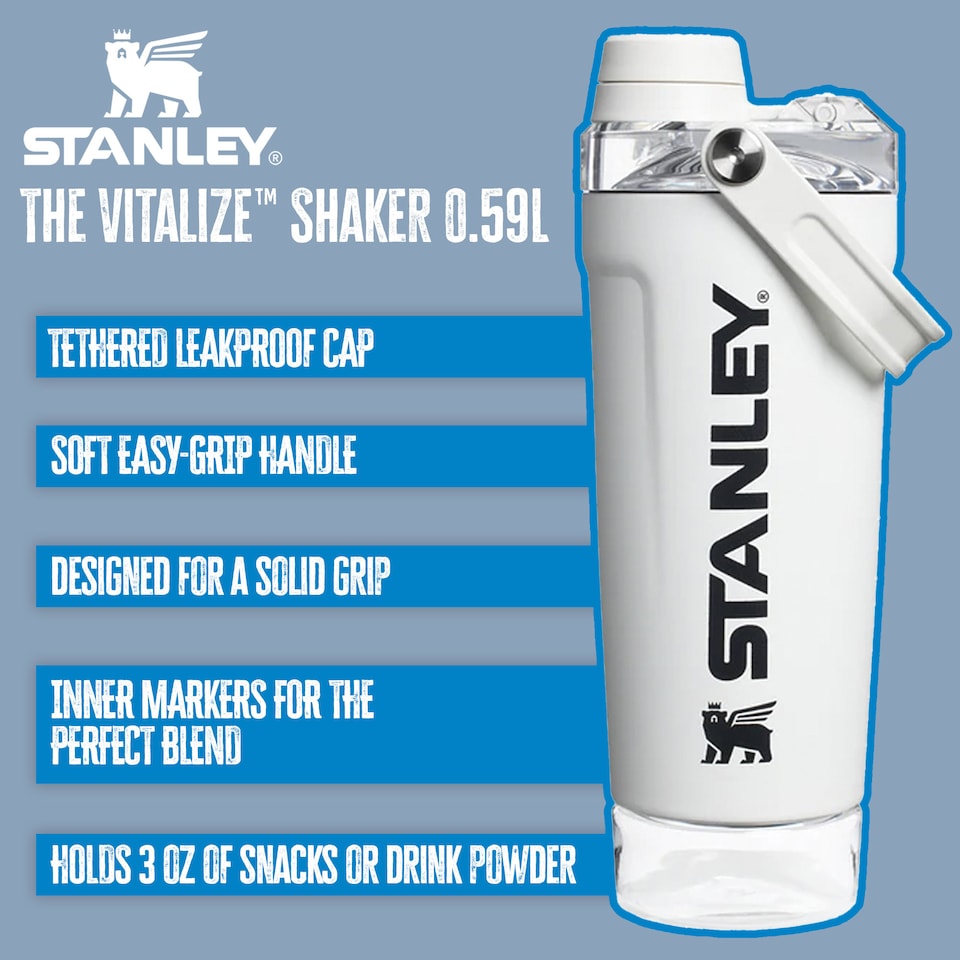 image 1 of 0.59L Leakproof Insulated Stainless Steel The Vitalize Shaker Bottle