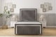 image 1 of Sloomy Boston Chrome Slate Naples Bed Frame With Mattress With 50" Upholstered Headboard 5' King