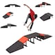 image 1 of GEEZY Multi-Functional 6-in-1 Mini Ramp Set For Roller Skates, Skateboards, Black