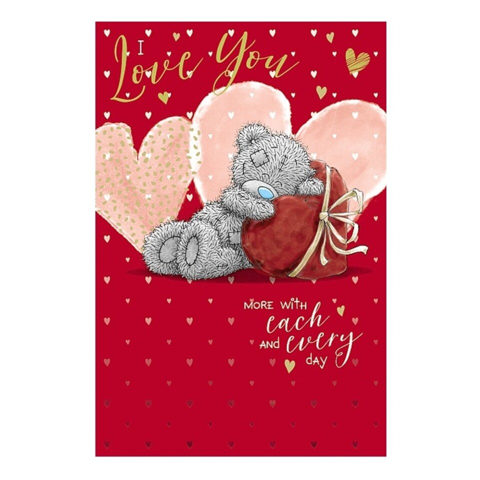 image 1 of Me To You Bear Bear Leaning On Heart Valentine's Day Card