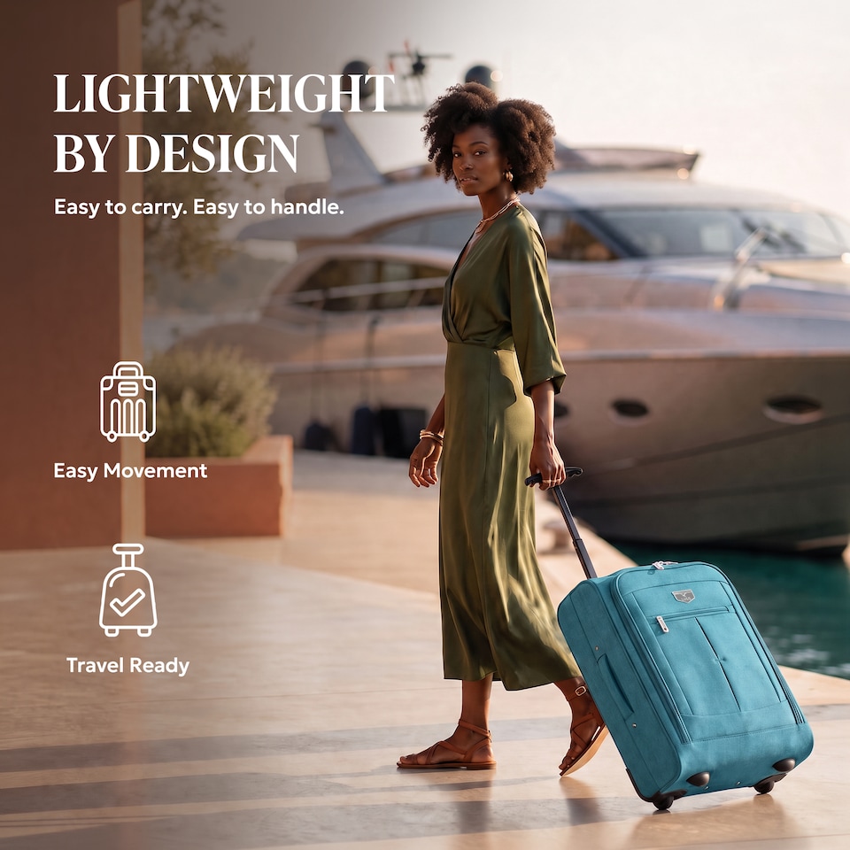 image 1 of Lugg Single Trolley Soft Cabin Bag 45x36x20cm Lightweight Hand Luggage