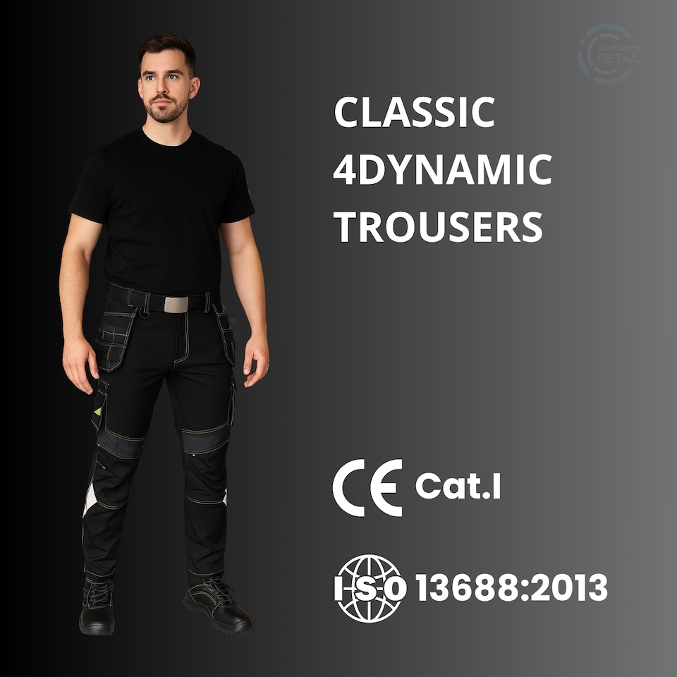 image 1 of Artmas Classic4Dynamic Softshell Work Trousers  4-Way Stretch  10 Pockets (42/44 Inch - 60 EU)