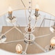 image 3 of Nixon 6 Light Multi Arm Ceiling Pendant Nickel Plate, White Silk Effect, E14