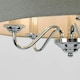 image 2 of ValueLights Rocha Modern Chrome 5 Way Curved Arm Grey Linen Slimline Drum Ceiling Light Pendant with LED Bulb