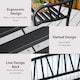 image 5 of Outsunny 2Seater Garden Bench Solid Metal Loveseat Outdoor Furniture for Patio Family Chair w Decorative Backrest Ergonomic Armrest