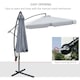 image 3 of Outsunny 2.7m Garden Cantilever Banana Parasol Sun Shade w/ Crank, Dark Grey