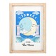 image 1 of Something Different Celestial The Moon Framed Art Print - Blue/White - 35cm x 25cm
