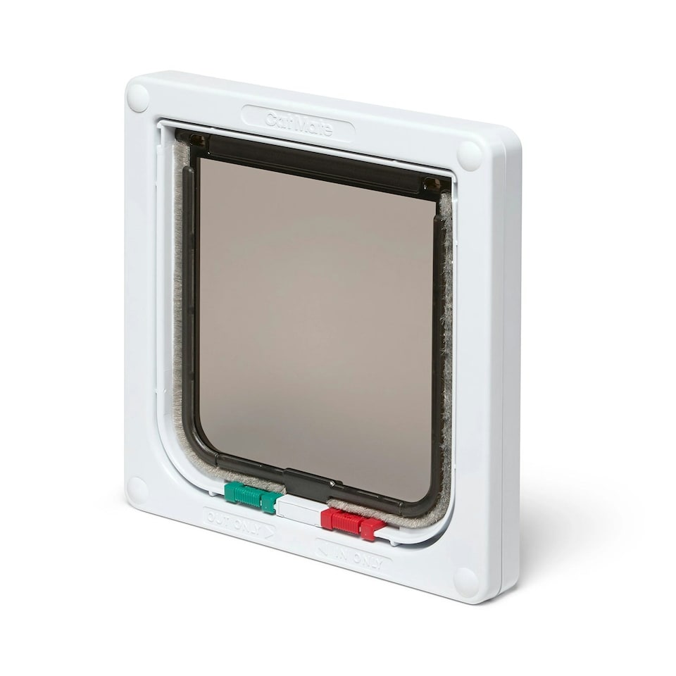 image 1 of Cat Mate 4-Way-Locking Cat Flap White (309W)