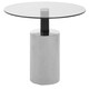 image 2 of Interiors by Premier Clear Glass Top and Silver Base Side Table Silver