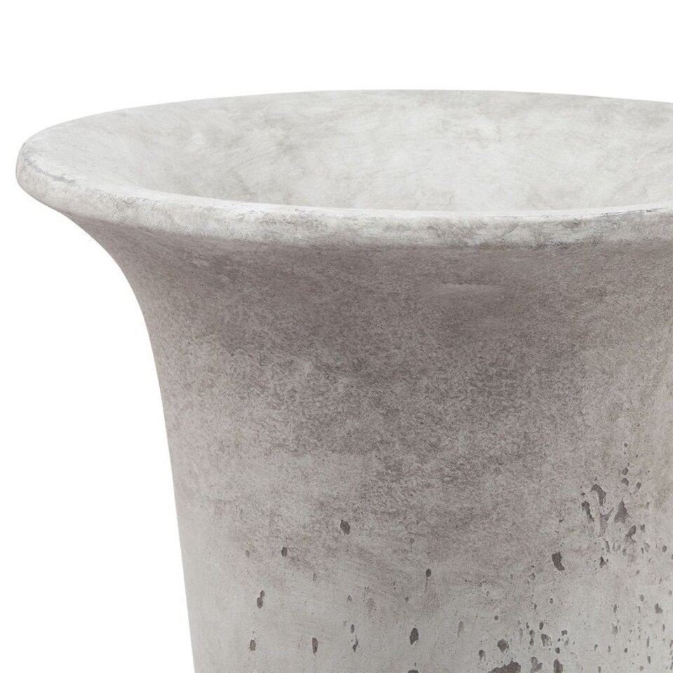 image 1 of Stone Effect Urn Planter - Ceramic - L31 x W31 x H61 cm Grey