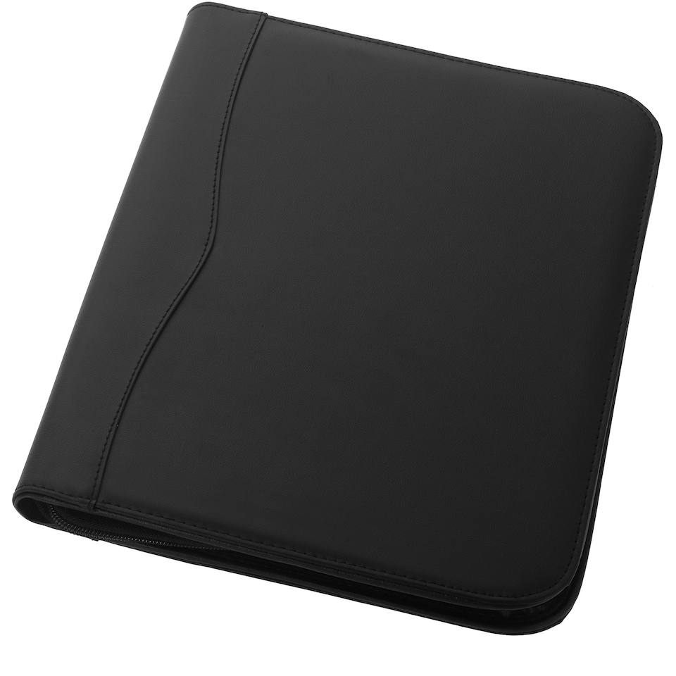 image 1 of Bullet Ebony A4 Zipper Portfolio - Solid Black - 25 x 32 x 3 cm