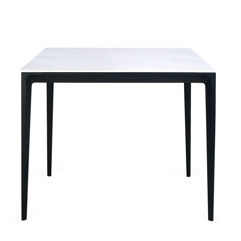 image 1 of Premium Marbella 80cm Square Stone Top Dining Table - White Marble
