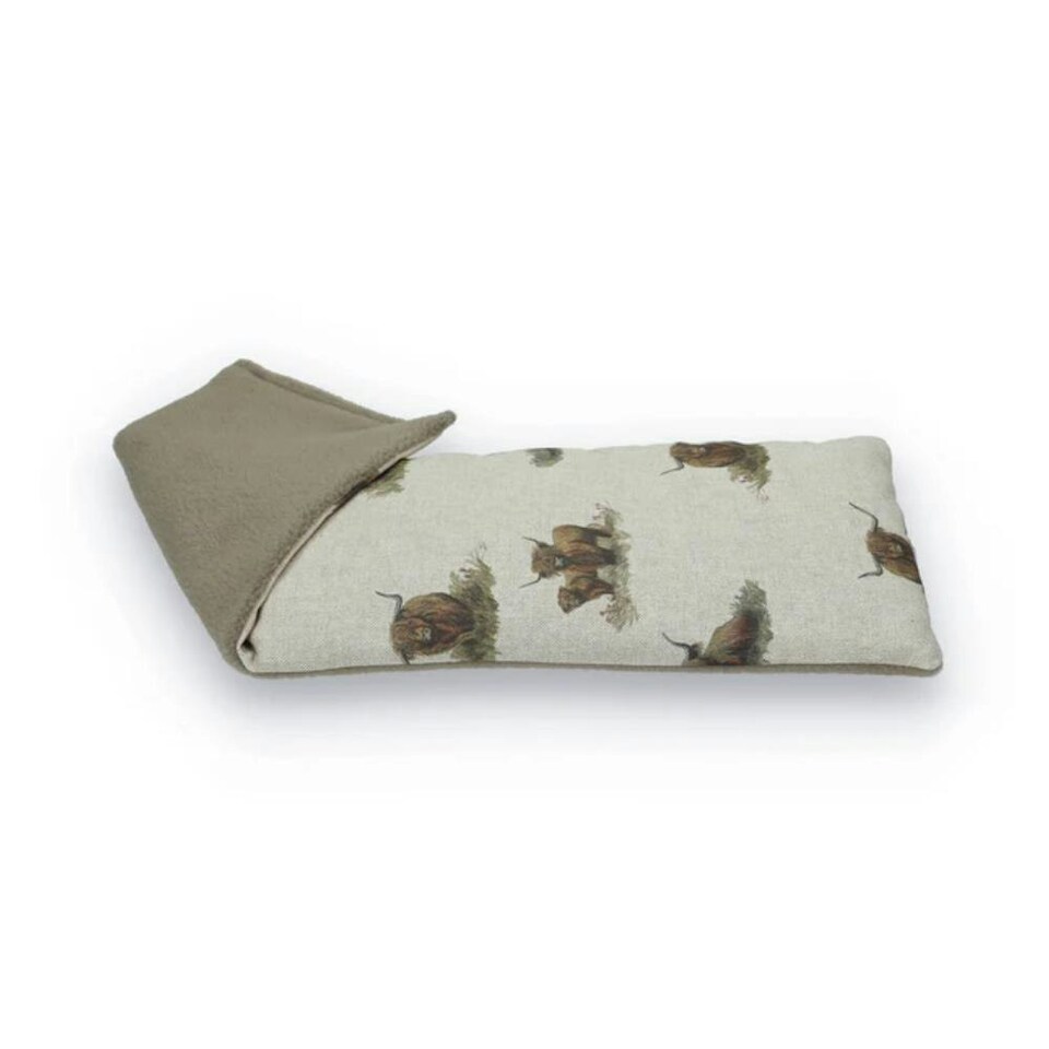 The Wheat Bag Co. Microwaveable Unscented Heatable Duo Bag Highland Cattle