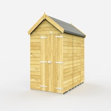 6 x 9 Feet Apex Shed - Double Door Without Windows - Wood - L272 x W175 x H217 cm Brown