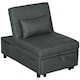 image 1 of HOMCOM Folding Sofa Bed Adjustable Sleeper w/ Pillow Side Pocket, Grey