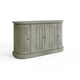 image 4 of Bowood 4 Door Large Sideboard Solid Reclaimed Limewashed Pine Green