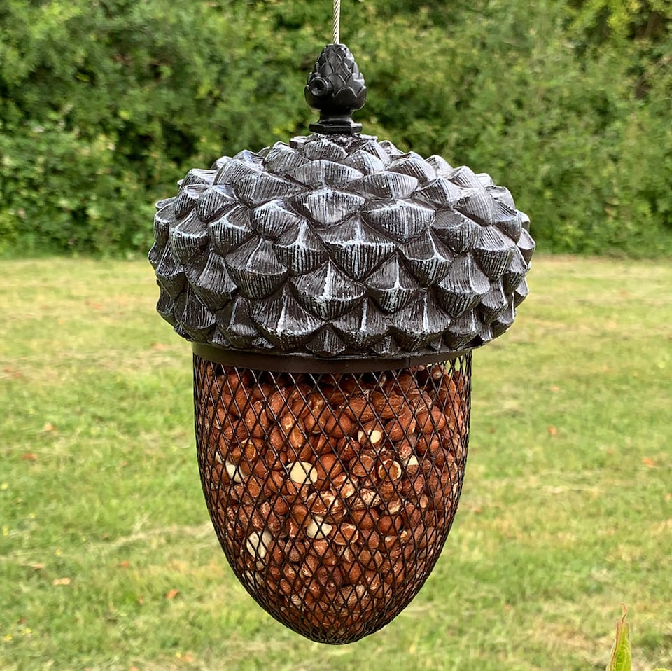 image 1 of Hanging Acorn Shaped Nut Bird Feeder