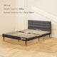 image 5 of HOMCOM 5ft King Bed Frame with Underbed Storage, Upholstered Platform Bed Frame with Tufted Headboard and Wood Slat Support, No Box Spring Needed, Easy Assembly, Grey
