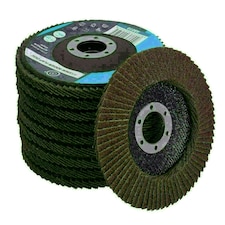 40 Grit Coarse Flap Sanding Grinding Discs For 4.5" (115mm) Angle Grinders 10pk