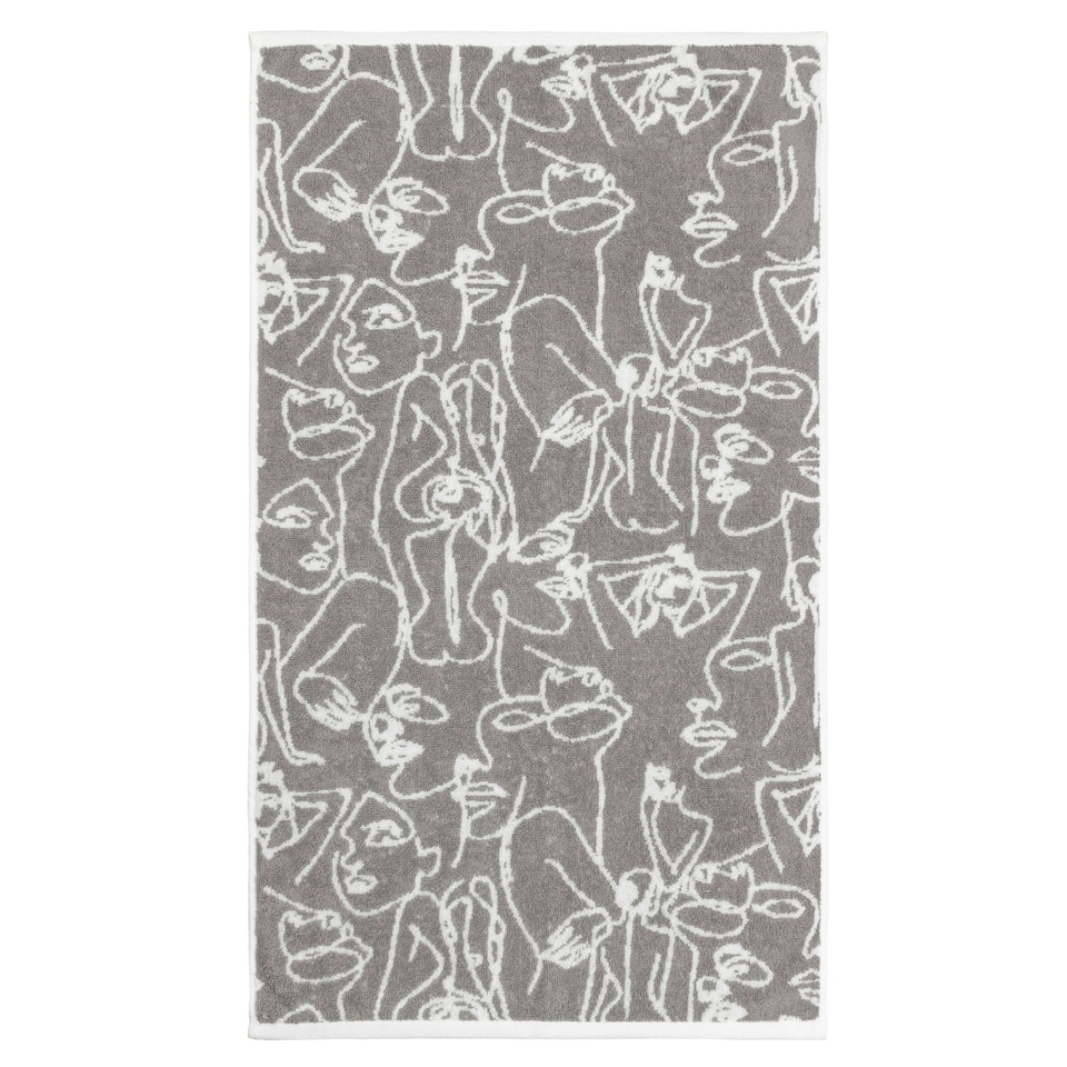 image 1 of furn. Everybody Jacquard Bath Towel Grey