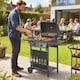 image 2 of Outsunny Gas Burner Barbecue Grill, Garden BBQ Grill with Warming Rack | Black | Black | 99 x 56 x 95 cm