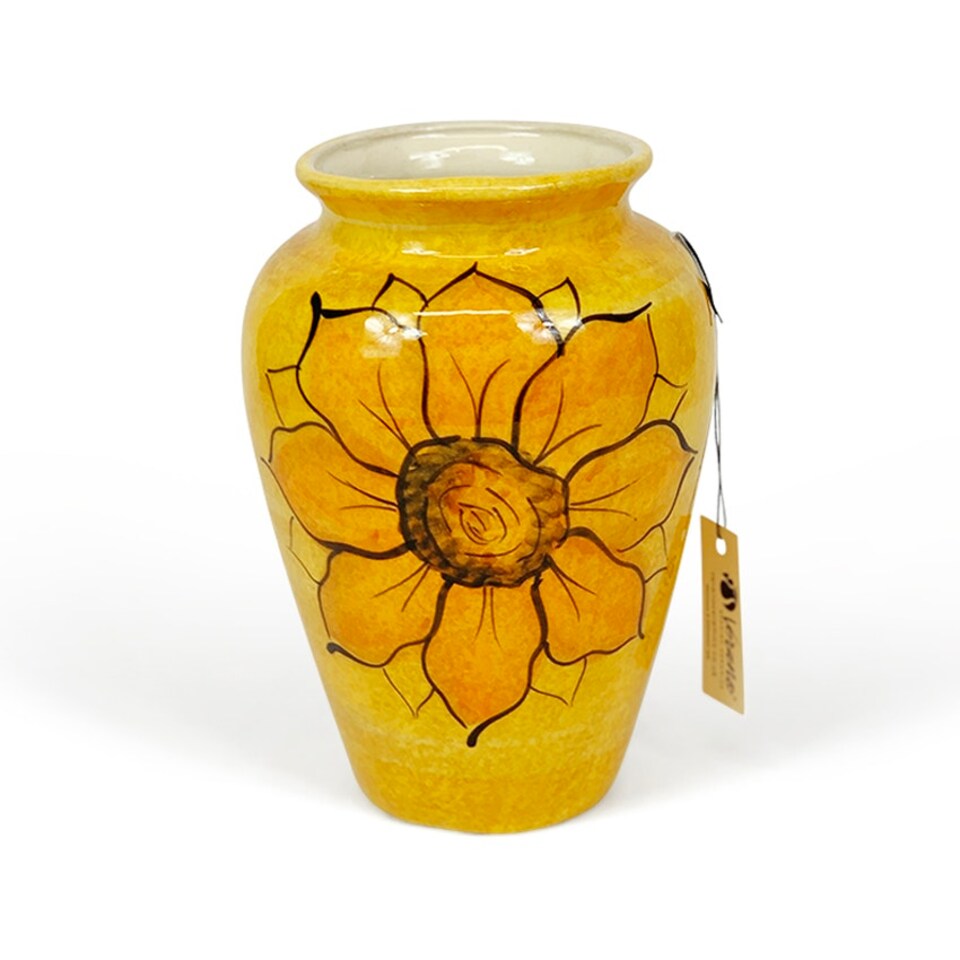 image 1 of Verano Spanish Ceramics Sunflower Small Vase - 24cm
