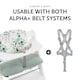 image 5 of Hauck Alpha Highchairpad Select - Jersey Leaves Mint