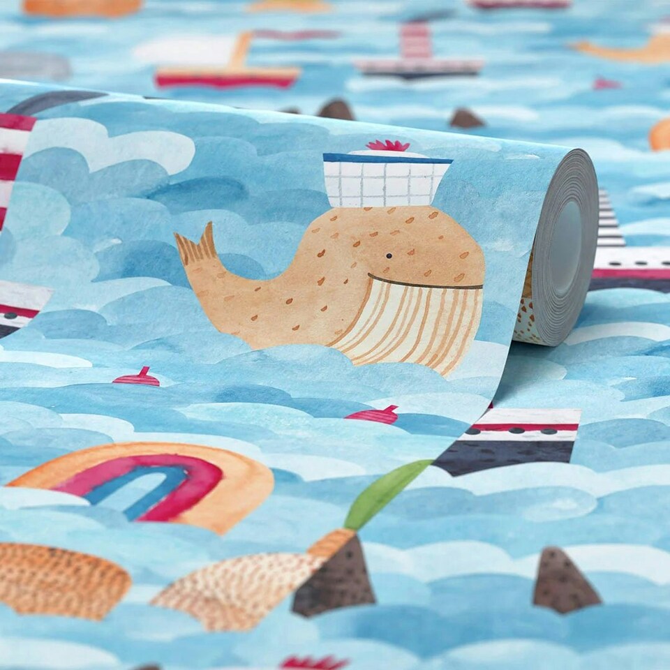 image 1 of King of The Sea Wallpaper in Multicoloured Multi