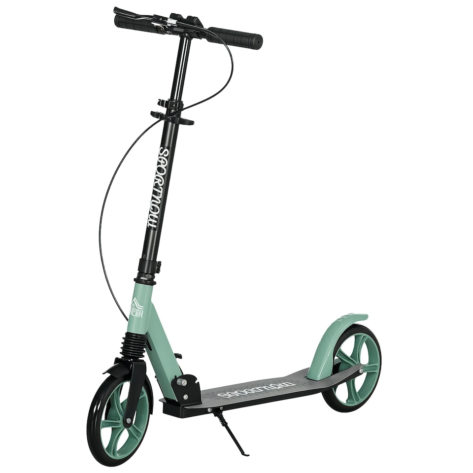 image 1 of HOMCOM Folding Kick Scooter for 14+ w/ Adjustable Height, Dual Brake System