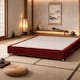 image 1 of Kyoto Low Platform Divan Bed 4FT Small Double  Maroon Plush Velvet