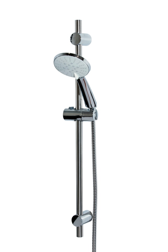 image 1 of Showerdrape Activo Chrome 5-Spray Pattern Shower Riser Rail Kit | Silver | 1