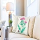 image 2 of Animal Watercolour Printed Cushion 43cm x 43cm Thistle Grey | Grey