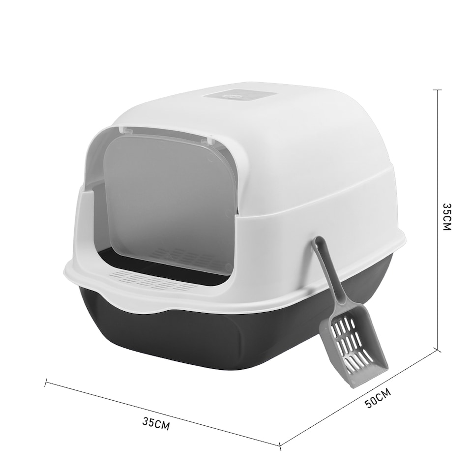 Living and Home Detachable Cat Litter Box | Black