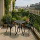 image 6 of Centurion Supports BANGUI Black Garden and Patio Table and 2 Chairs Cast Aluminium Bistro Set