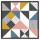 image 2 of Coloured geometric pattern (Picture Frame) Brown | Oak | L