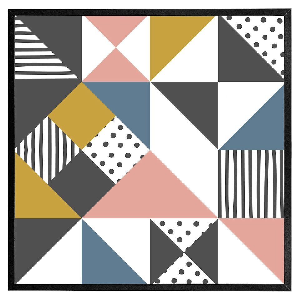 image 1 of Coloured geometric pattern (Picture Frame) Brown | Oak | L