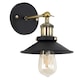image 1 of ValueLights Colonial Industrial Black and Antique Brass Wall Light