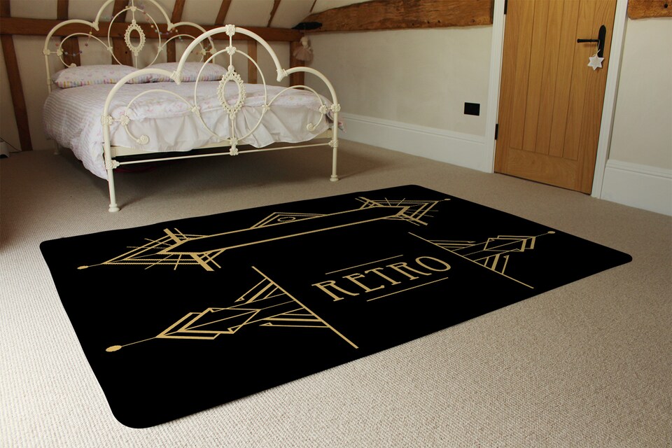 image 1 of Art Deco Retro Rug | Multi