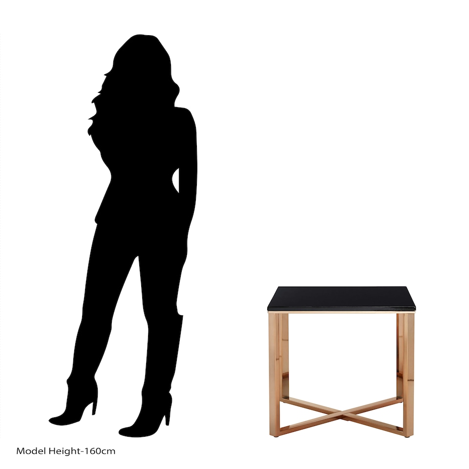 image 1 of Square Black Faux Marble End Table,Gold Toned Bedside Table With Metal Legs, Accent Table For Practical Use