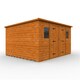 image 1 of 20ft x 10ft (5950mm x 2950mm) Horsforth Shiplap Pent Workman Shed with 6 Windows (12mm Tongue and Groove Floor and Roof)