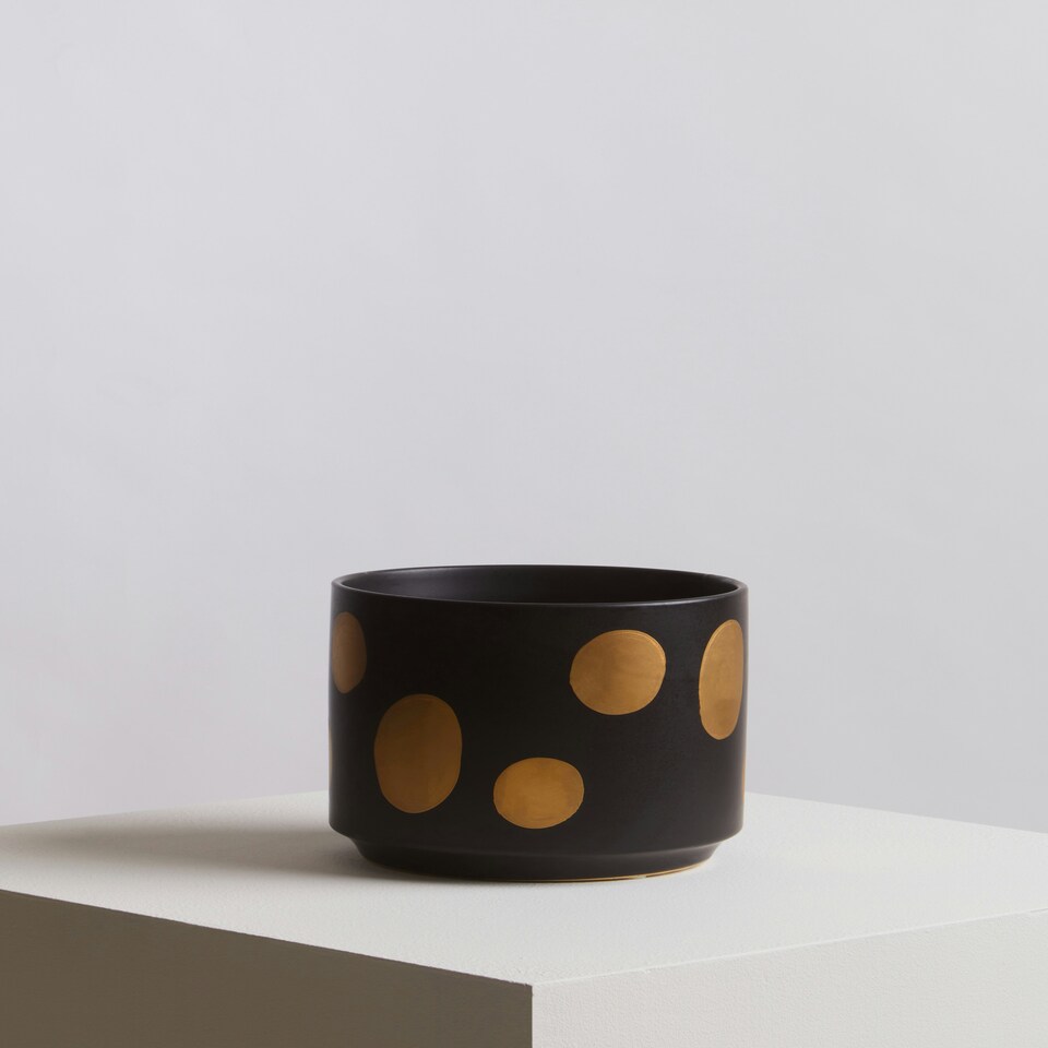 image 1 of Interiors by Premier Big Garden Pot, Ceramic Planter for Indoor Plants & Home Décor, Indoor Plants pot, Large Flower and Plant Pot Black