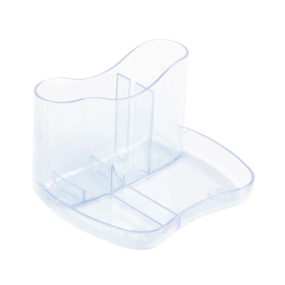 image 1 of 5 Star Contemporary KaddyMaster Desk Tidy Crystal Clear Pen Holder Office Organiser