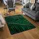 image 2 of green leaves, abstract flora texture (Rug) Green | M