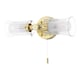 image 2 of Elba 2 Light Bathroom Wall Light Polished Gold and Glass IP44