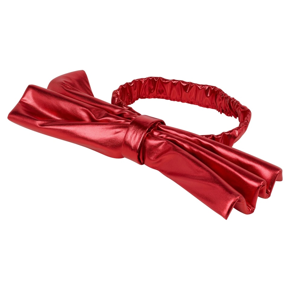 image 1 of 50cm Large Metallic Christmas Chair Bows Sashes Party Dining Decor Wedding | Red | Red | Set of 2